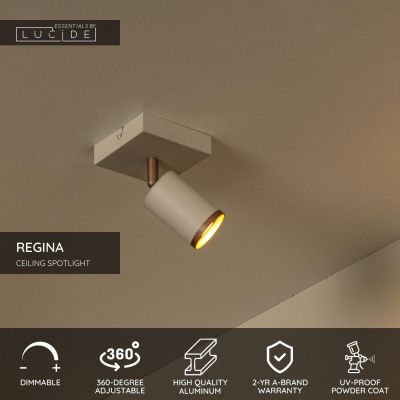 Lucide REGINA - Ceiling spotlight - 1xGU10 - Taupe